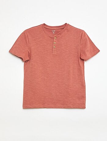 T-shirt con scollo alla tunisina