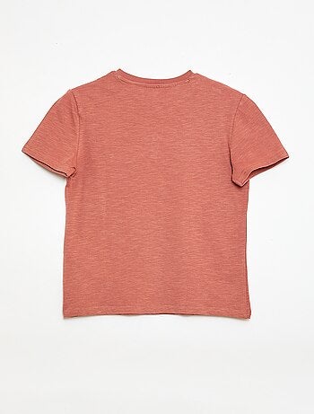 T-shirt con scollo alla tunisina