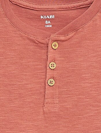 T-shirt con scollo alla tunisina