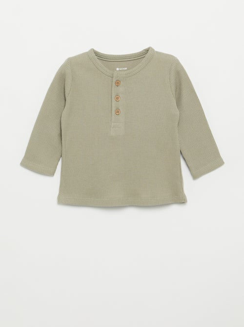 T-shirt con scollo alla tunisina - Kiabi