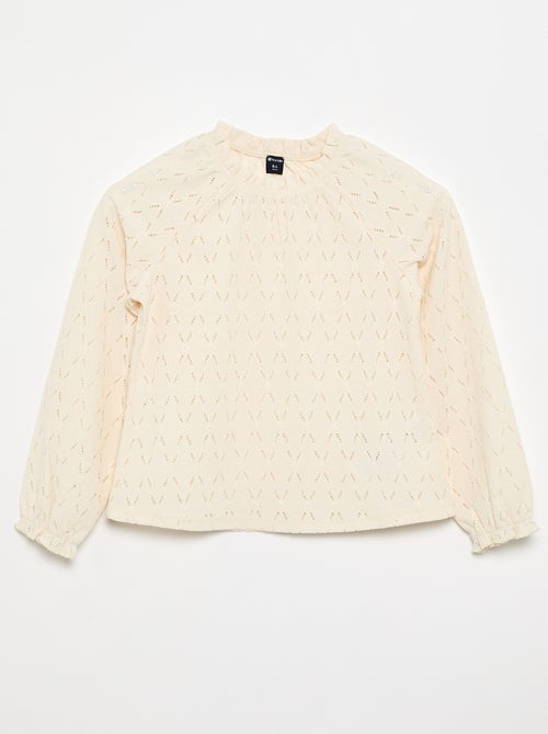 T-shirt con scollo elasticizzato e maniche raglan - Kiabi T-shirt con scollo elasticizzato e maniche raglan - Kiabi
