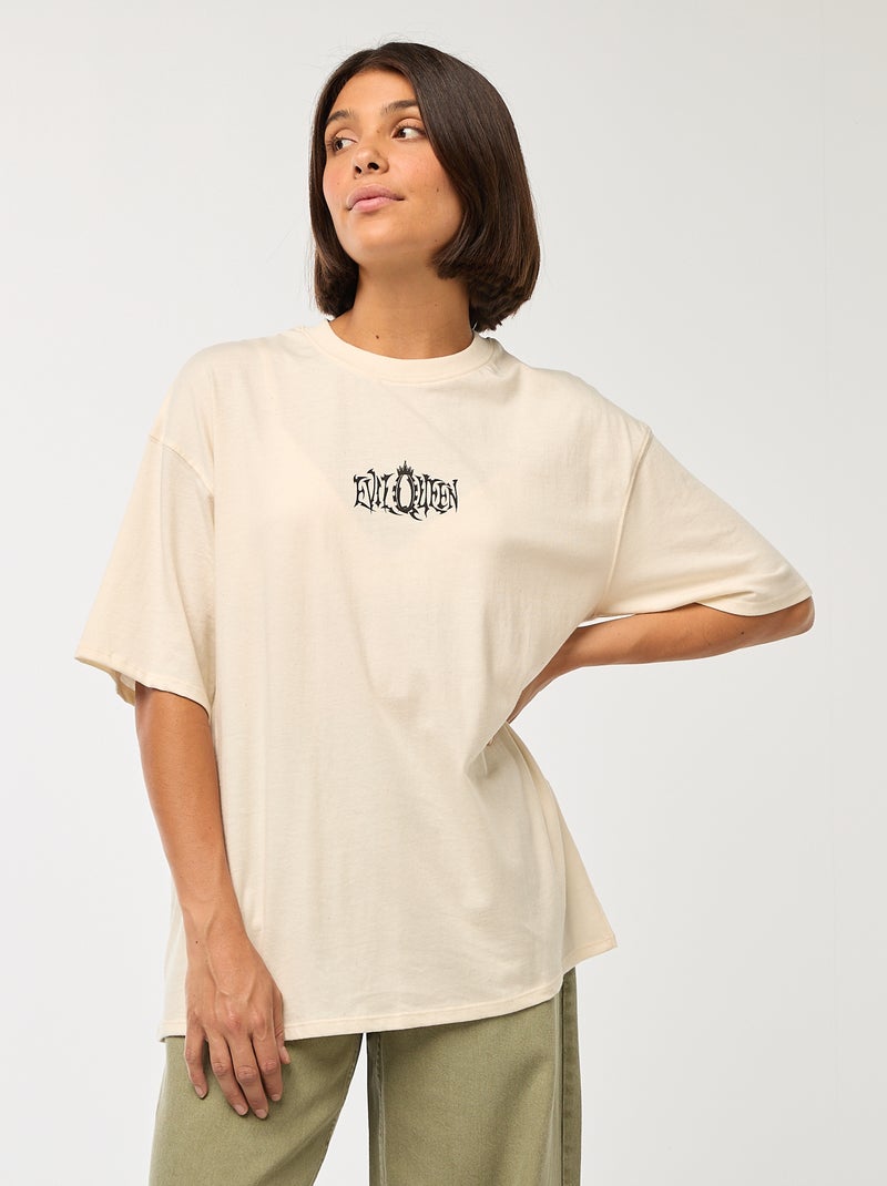 T-shirt con scollo tondo 'Cattivi' di 'Disney' Bianco - Kiabi