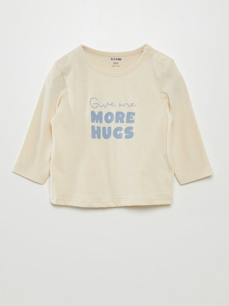 T-shirt con scritta BEIGE - Kiabi