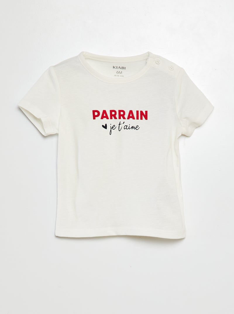 T-shirt con scritta BIANCO - Kiabi