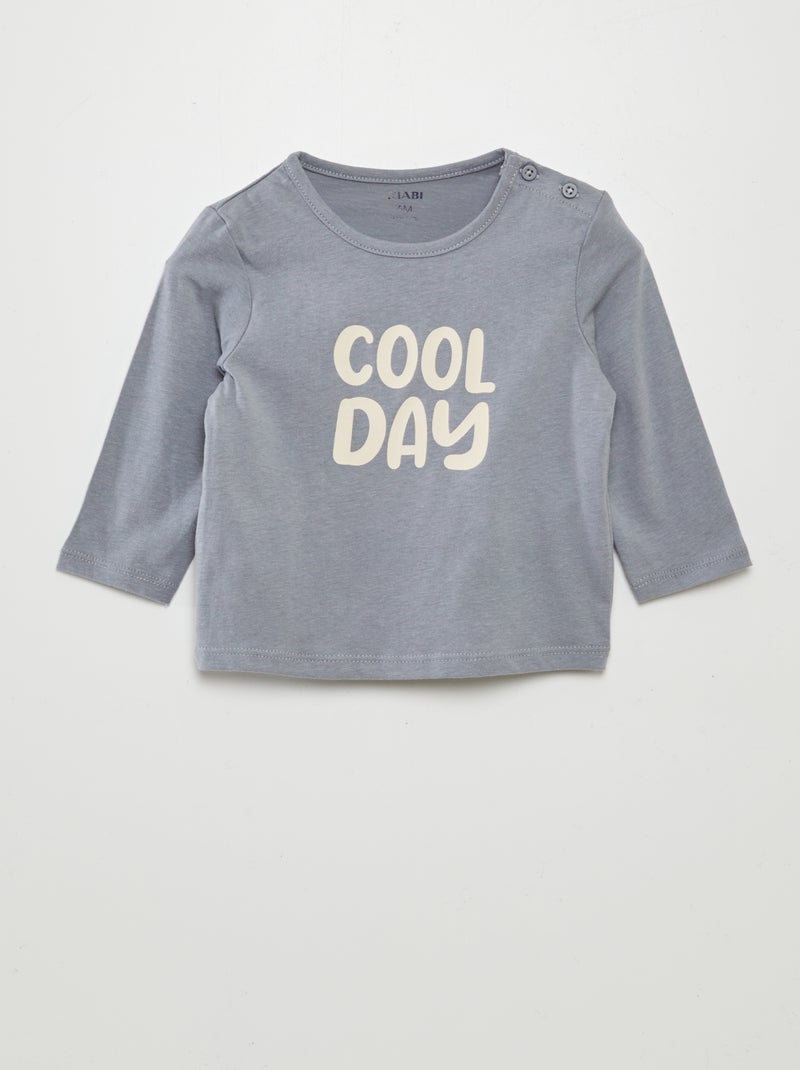 T-shirt con scritta BLU - Kiabi