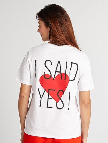 T-shirt con scritta EVJF