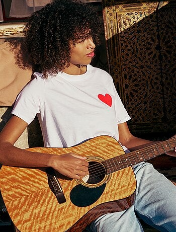 T-shirt con scritta EVJF