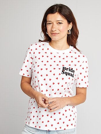 T-shirt con scritta EVJF