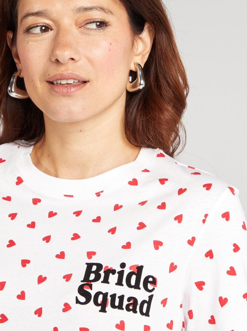 T-shirt con scritta EVJF BIANCO - Kiabi