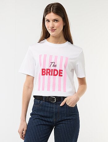 T-shirt con scritta EVJF