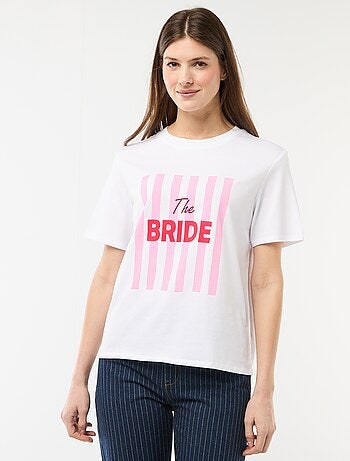 T-shirt con scritta EVJF