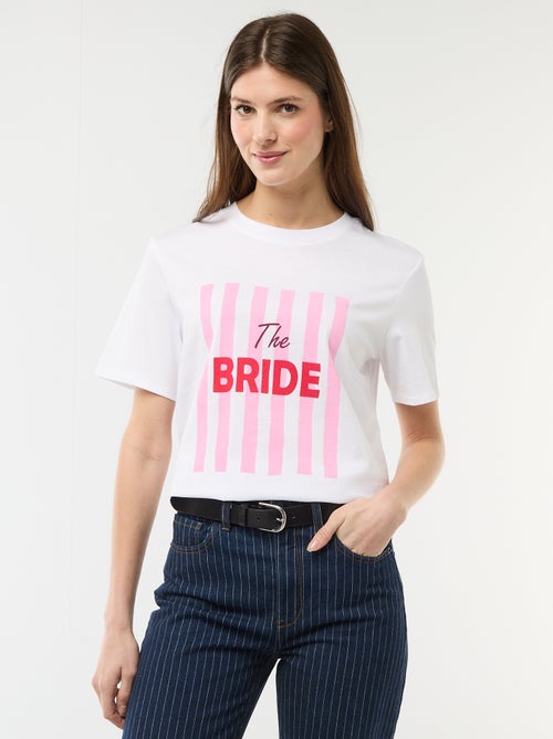 T-shirt con scritta EVJF - Kiabi