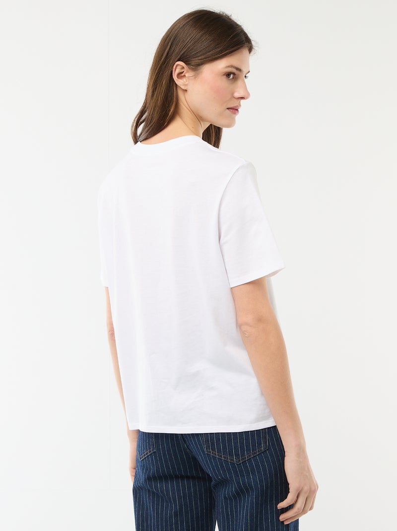 T-shirt con scritta EVJF Blu - Kiabi
