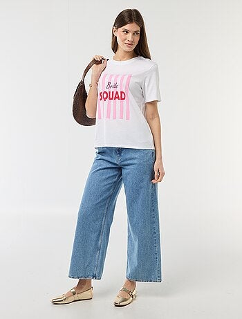 T-shirt con scritta EVJF