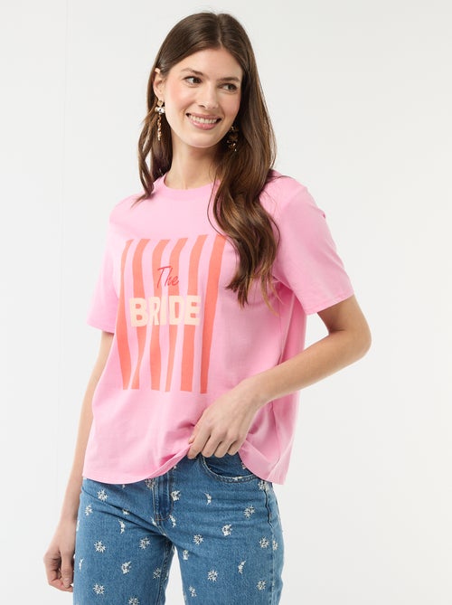 T-shirt con scritta EVJF - Kiabi