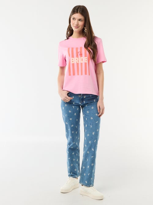 T-shirt con scritta EVJF - Kiabi