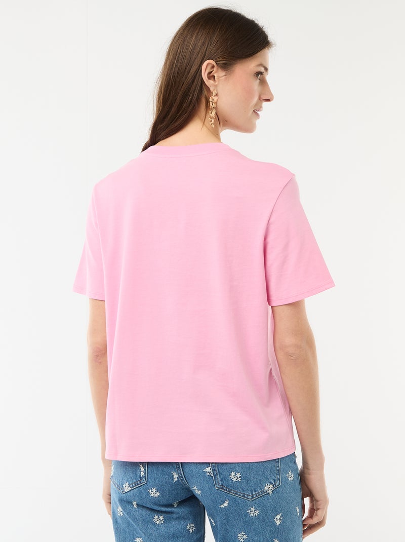 T-shirt con scritta EVJF Rosa - Kiabi