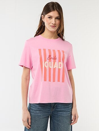 T-shirt con scritta EVJF