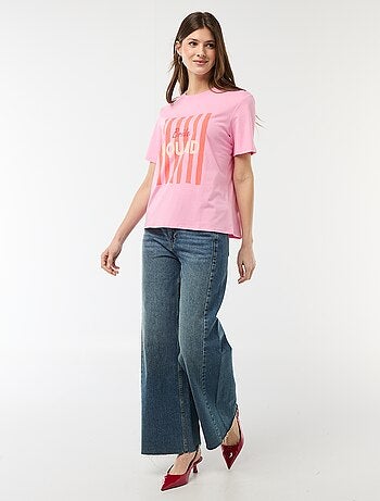 T-shirt con scritta EVJF