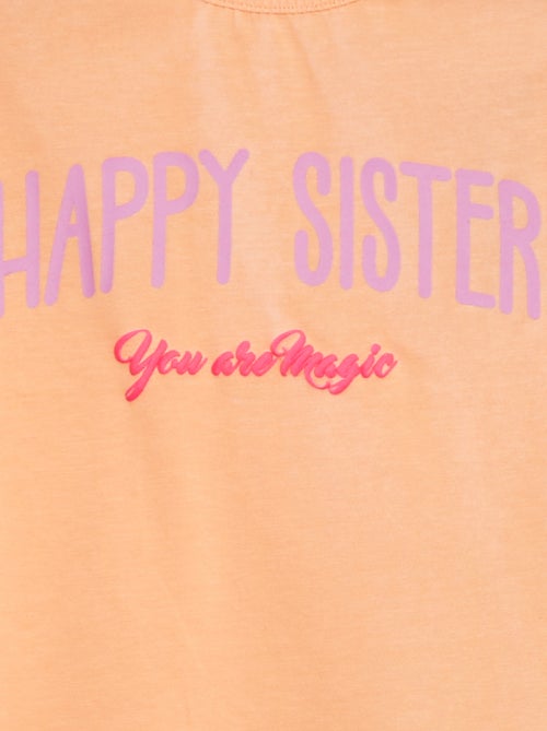 T-shirt con scritta per le sorelle - Kiabi