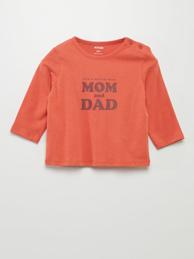 T-shirt con scritta ROSSO - Kiabi