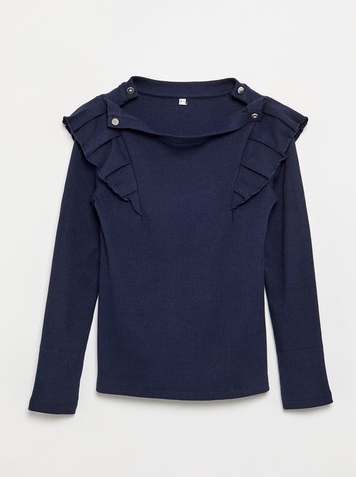 T-shirt con spalle a volant - collezione facile da indossare - Kiabi