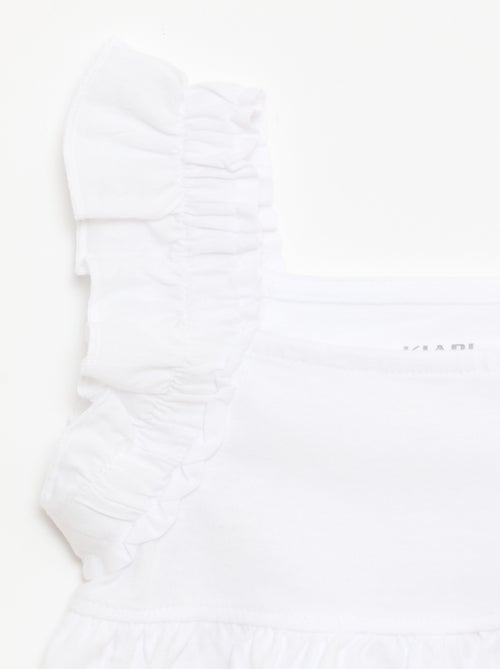 T-shirt con spalline a volant - Kiabi