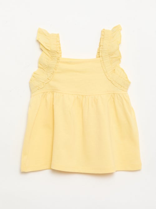 T-shirt con spalline a volant - Kiabi