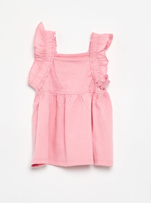 T-shirt con spalline a volant - Kiabi