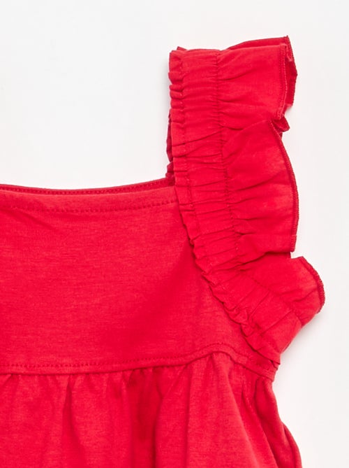 T-shirt con spalline a volant - Kiabi