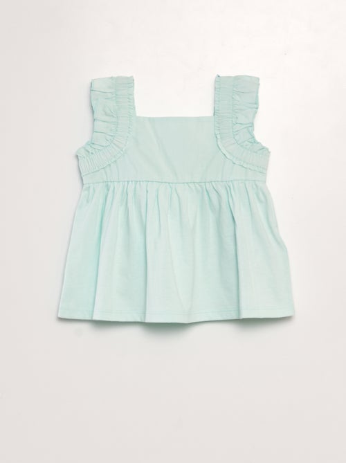 T-shirt con spalline con volant - Kiabi