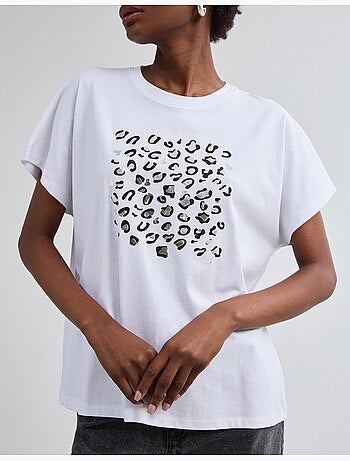 T-shirt con stampa a stagno, mo fashion