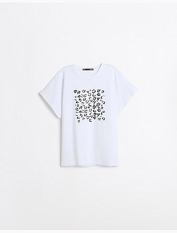 T-shirt con stampa a stagno, mo fashion