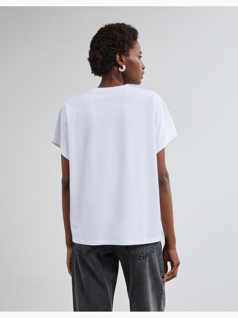 T-shirt con stampa a stagno, mo fashion Bianco - Kiabi