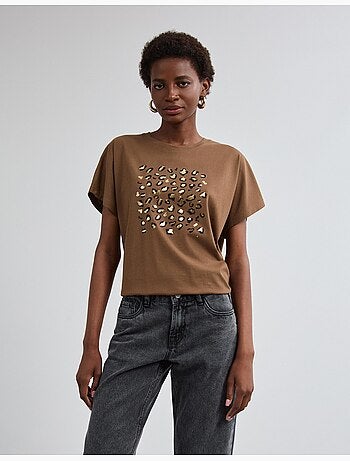 T-shirt con stampa a stagno, mo fashion