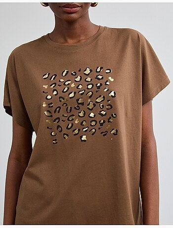 T-shirt con stampa a stagno, mo fashion