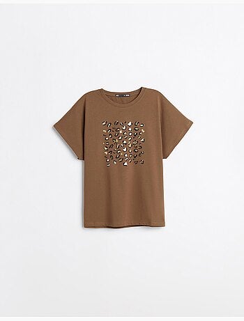 T-shirt con stampa a stagno, mo fashion