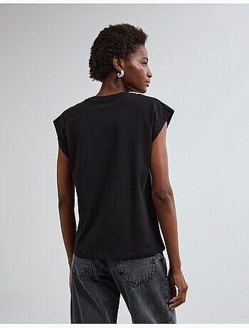 T-shirt con stampa a stagno, mo fashion