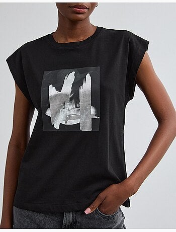 T-shirt con stampa a stagno, mo fashion