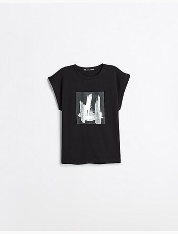 T-shirt con stampa a stagno, mo fashion