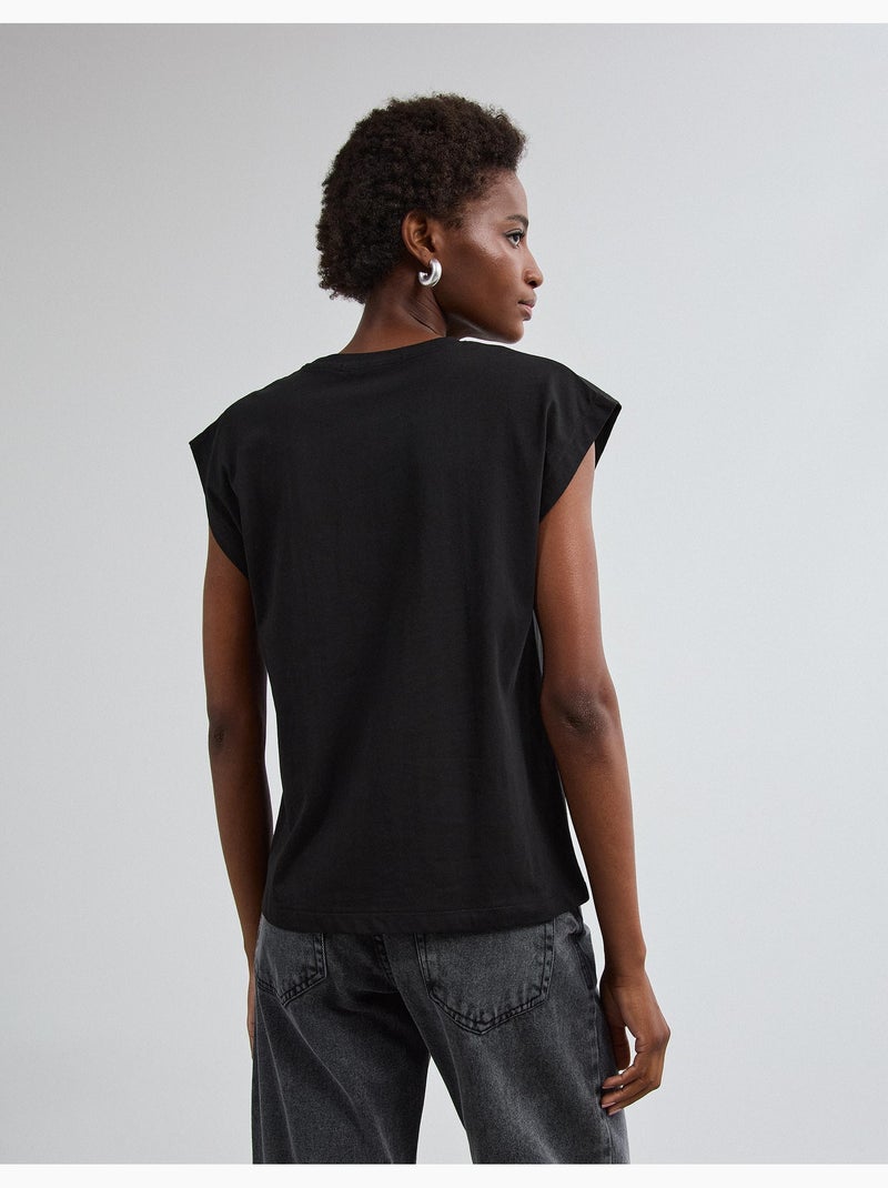 T-shirt con stampa a stagno, mo fashion Nero - Kiabi