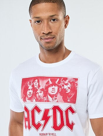 T-shirt con stampa 'AC/DC' a maniche corte