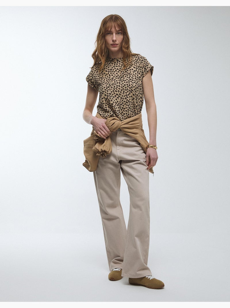 T-shirt con stampa animale, MO Fashion Beige - Kiabi