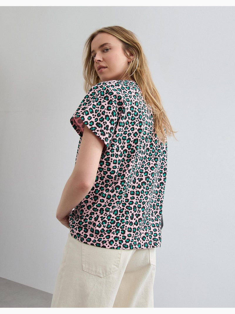 T-shirt con stampa animale, MO Fashion Rosa - Kiabi