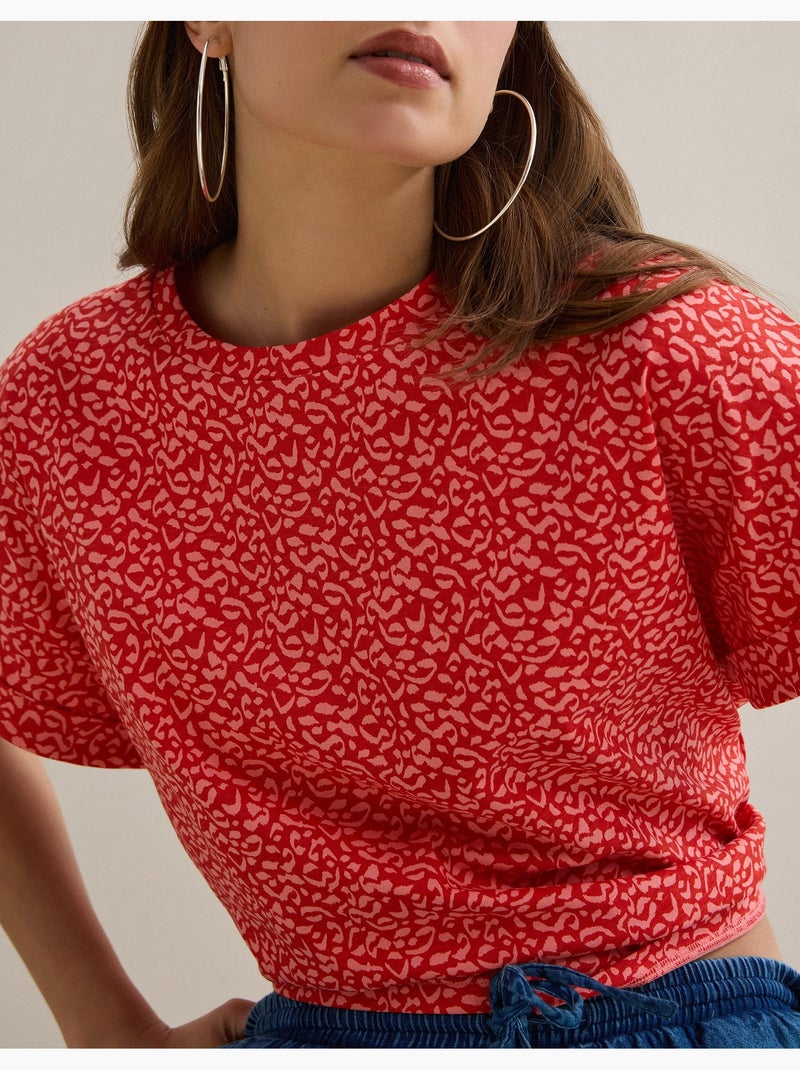 T-shirt con stampa animale, MO Fashion Rosso - Kiabi