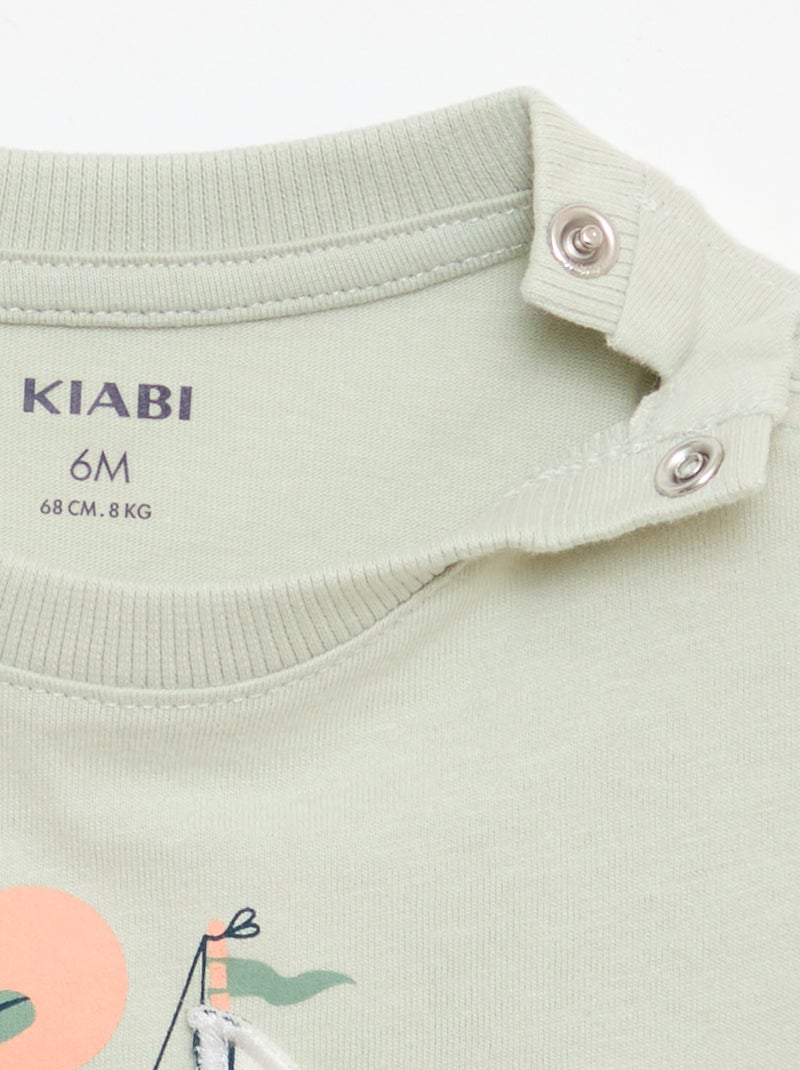 T-shirt con stampa animata Verde - Kiabi