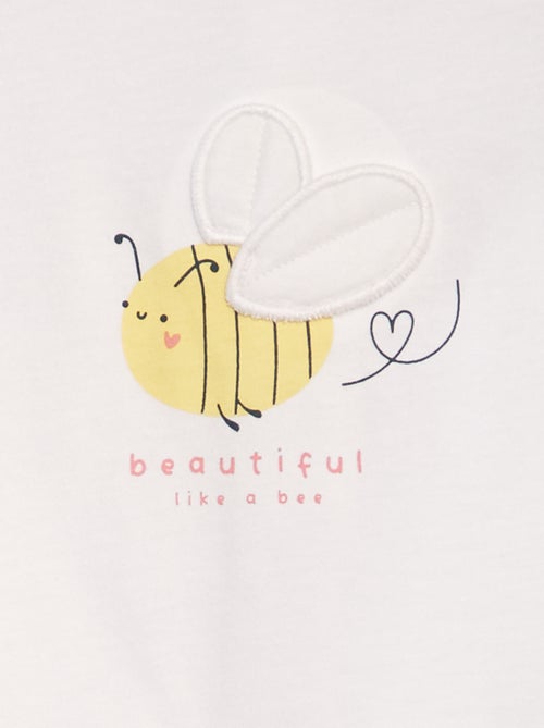 T-shirt con stampa 'ape' + decorazione in rilievo - Kiabi