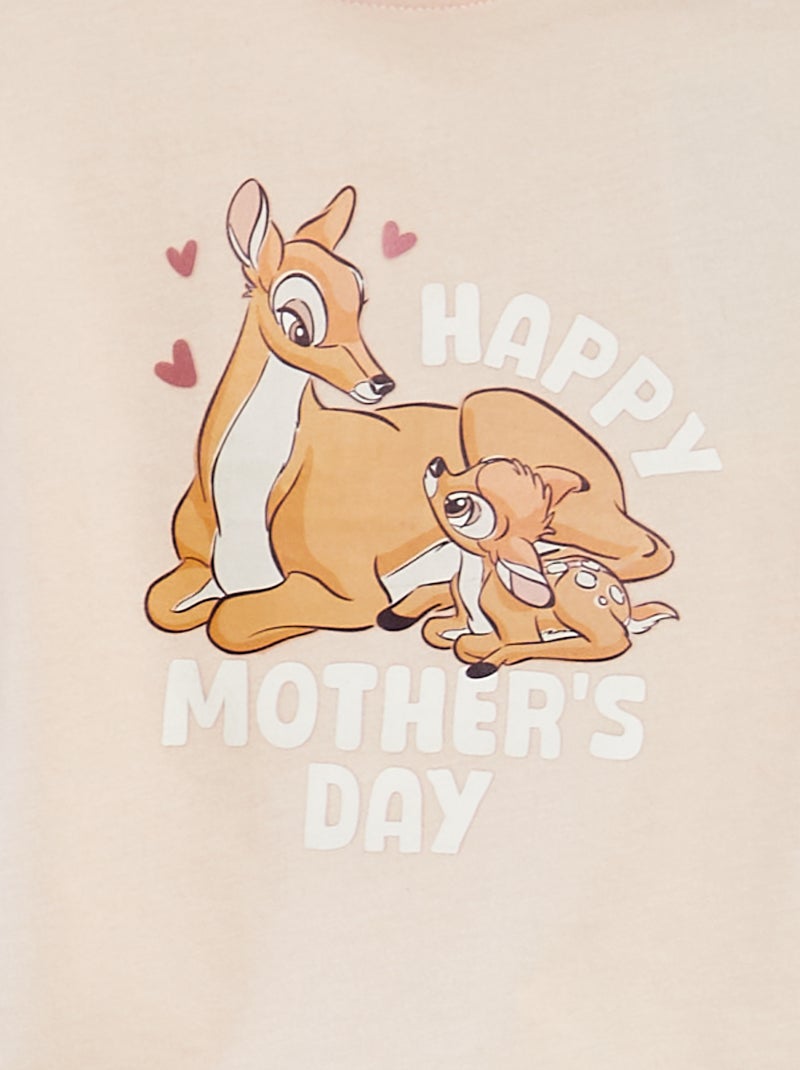 T-shirt con stampa 'Bambi' festa della mamma ROSA - Kiabi