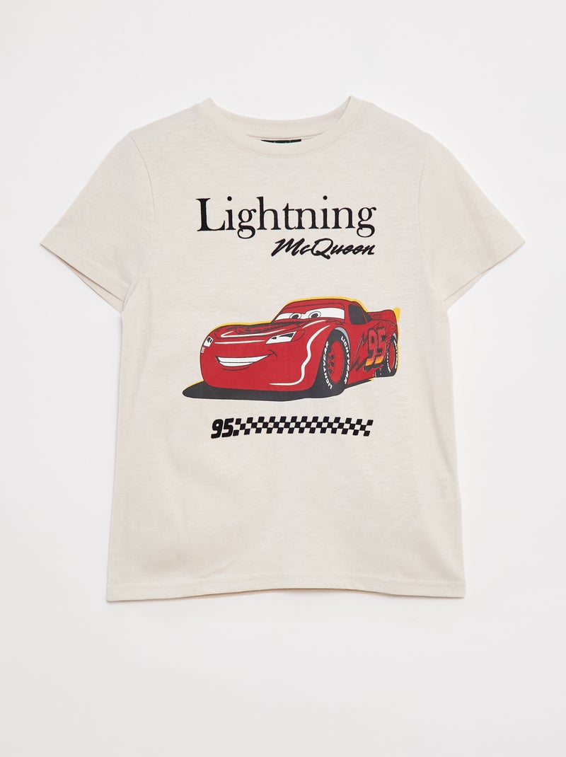 T-shirt con stampa 'Cars' loose fit Beige - Kiabi