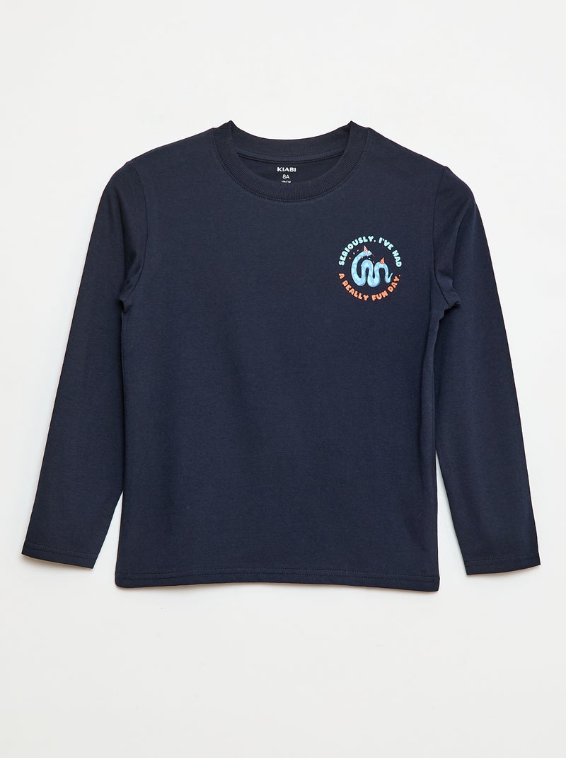 T-shirt con stampa compleanno Blu - Kiabi
